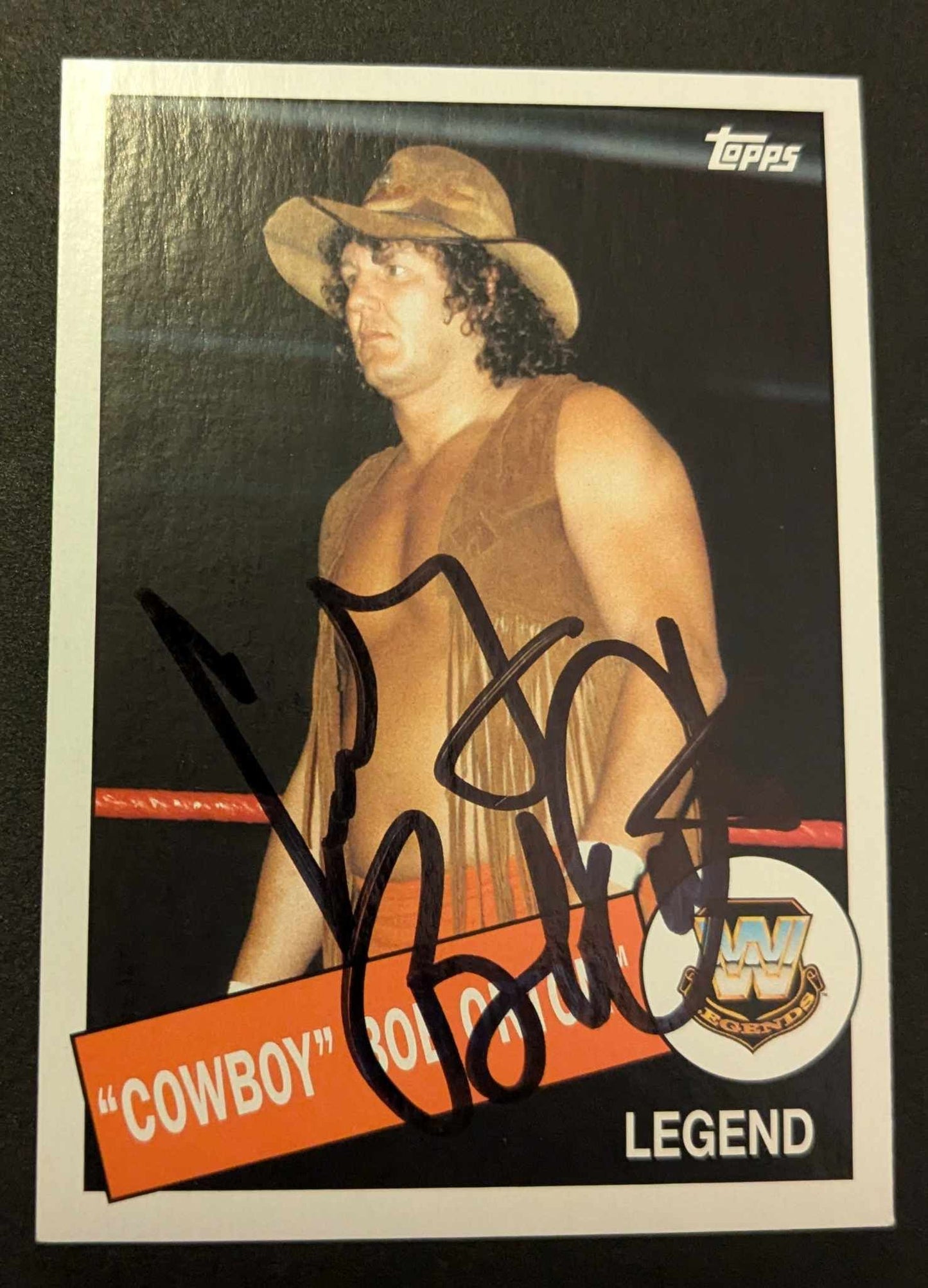 Cowboy Bob Orton 2015 Topps Heritage WWE #10 Signed COA