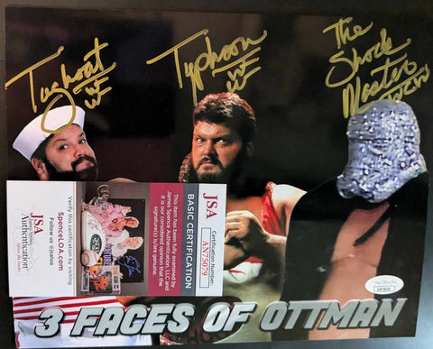 3 Faces Of Ottman Triple Signed Photo JSA COA