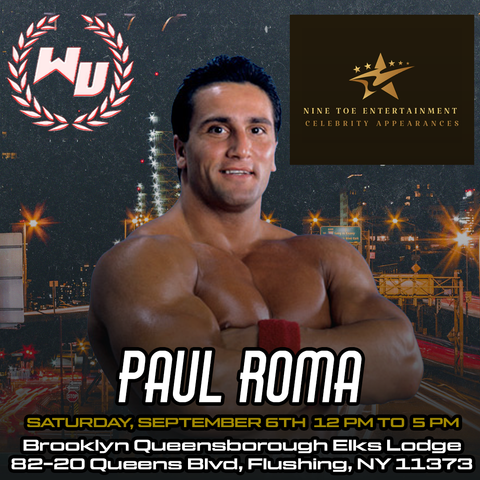Meet & Greet with Paul Roma on 9/6 at Collectibles Con from 12-5pm