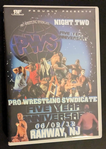 Pro Wrestling Syndicate Night Two Five Year Anniversary 2012 DVD (case has crack)