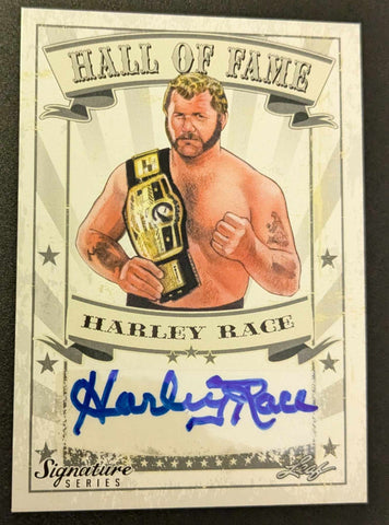 Harley Race 2016 Leaf Hall of Fame HOF Signed Card