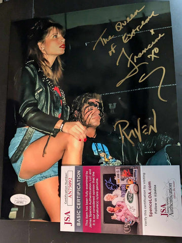 Francine & Raven Dual Signed Photo JSA COA