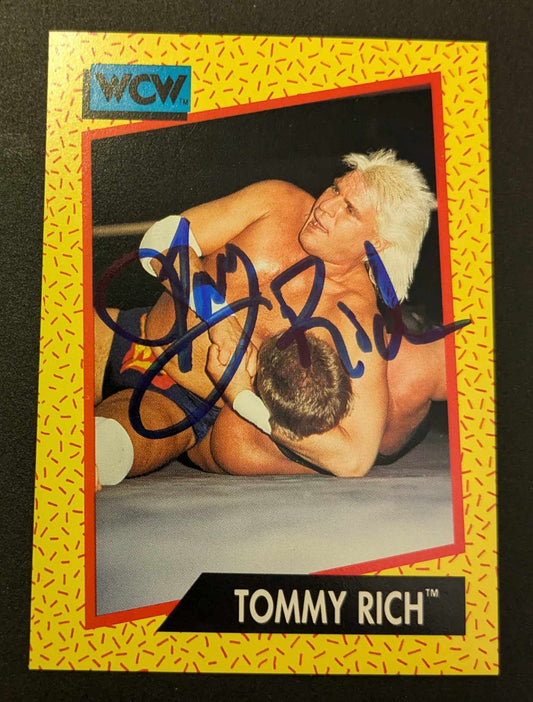 Tommy Rich 1991 Impel Wrestling WCW #94 Signed COA