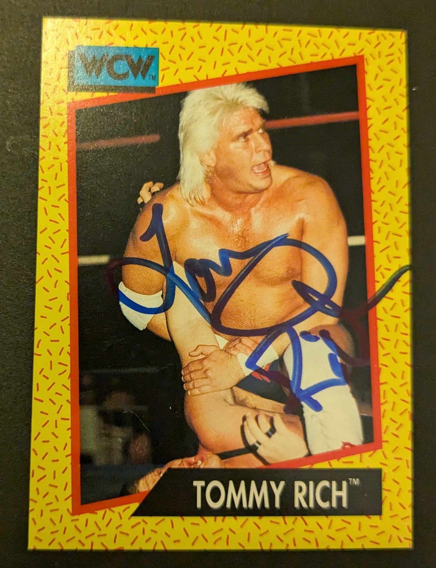 Tommy Rich 1991 Impel Wrestling WCW #95 Signed COA