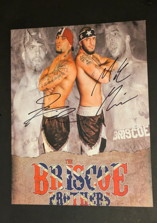 Holiday Special - Mark & Jay Briscoe Brothers (Custom Photo) Dual Signed Photo COA