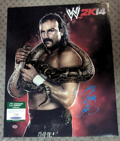 Jake Roberts 16x20 Signed Photo SGC COA