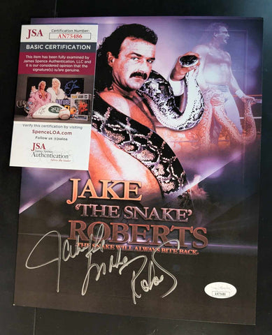 Jake “The Snake” Roberts Pose 3 Signed Photo JSA COA