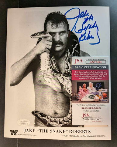 Jake “The Snake” Roberts Pose 2 Signed Photo JSA COA