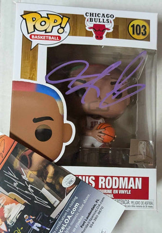 Dennis Rodman Signed WWE Funko Pop #103 JSA COA