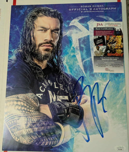 Roman Reigns Official WWE Autograph Signed 11x14 Photo + JSA COA