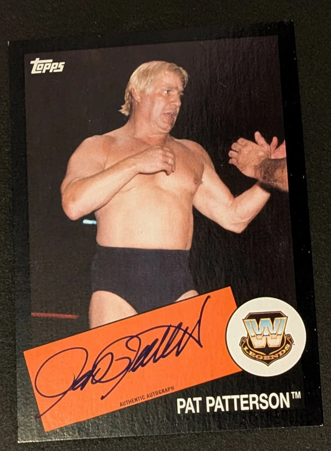 Pat Patterson RARELY SEEN BLACK 2015 Topps Heritage WWE Signed #39/50