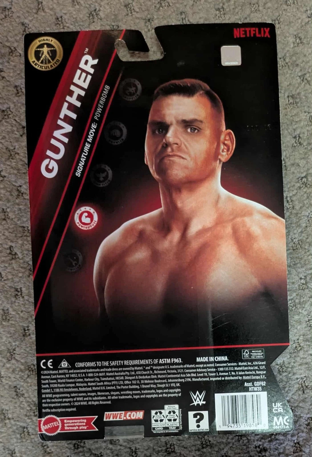 WWE Action Figure Gunther Netflix Raw