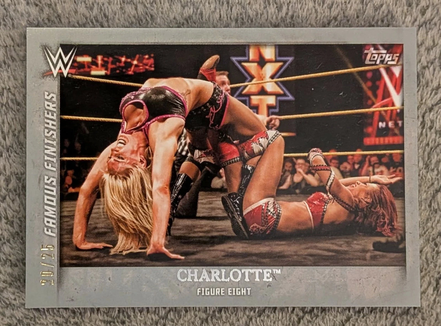 Charlotte Flair 2015 Topps WWE Undisputed Famous Finishers Silver Rookie #20/25