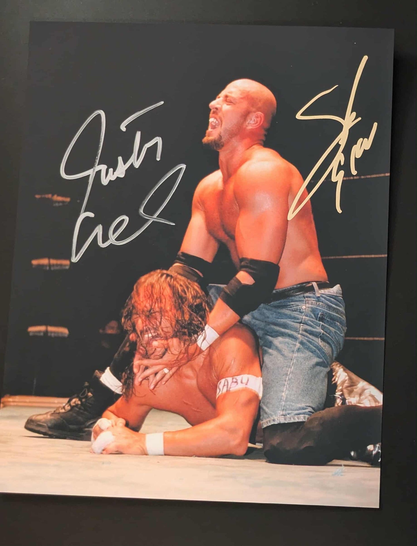 Sabu & Justin Credible Dual Signed Photo COA