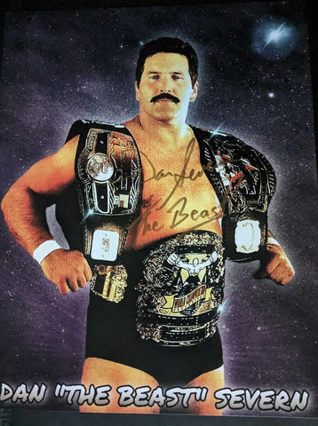 Dan Severn (Gold Ink) Signed 11x14 Photo COA