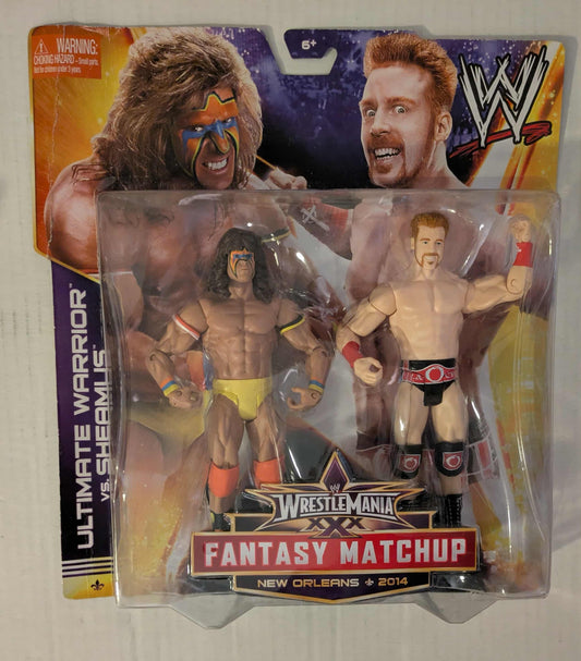 WWE Wrestlemania Fantasy Match-Up Ultimate Warrior and Sheamus Action Figures