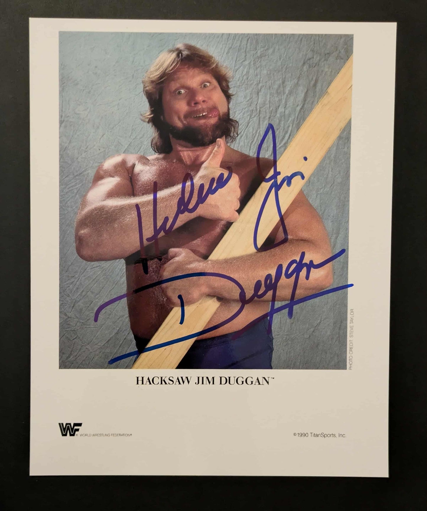 Hacksaw Jim Duggan Pose 5 Signed Photo COA