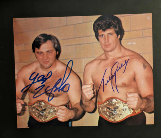 Tony Garea & Larry Zbyszko Dual Signed Photo COA