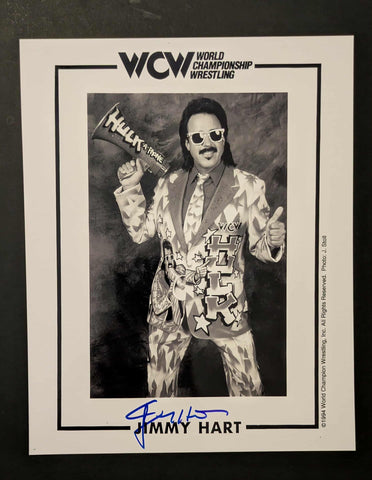 Jimmy Hart Pose 3 Signed Photo COA