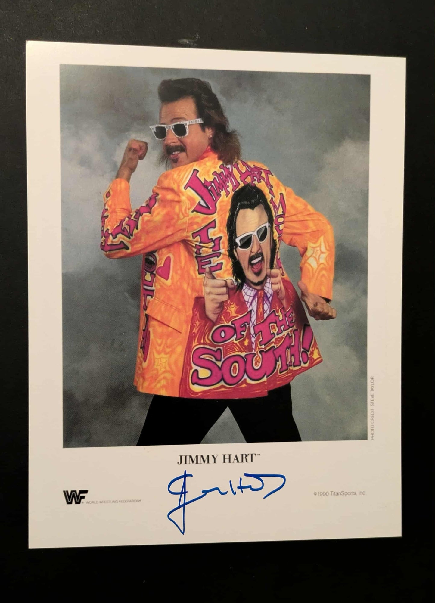 Jimmy Hart Pose 5 Signed 8.5x11 Photo COA