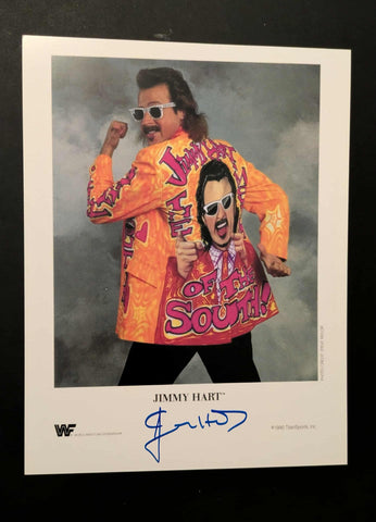 Jimmy Hart Pose 5 Signed 8.5x11 Photo COA
