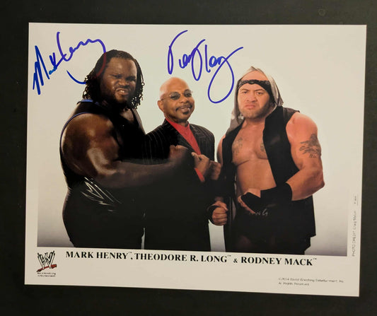 Mark Henry & Teddy Long Dual Signed Photo COA