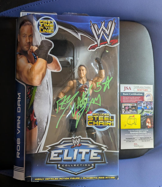Rob Van Dam RVD WWE Elite Collection Series 27 Signed Figure JSA COA