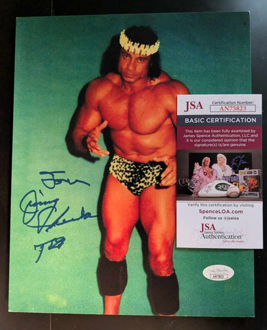 Jimmy Snuka Pose 2 Signed Photo JSA COA