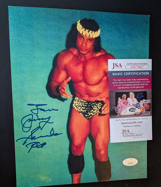 "Superfly" Jimmy Snuka Signed Photo JSA COA