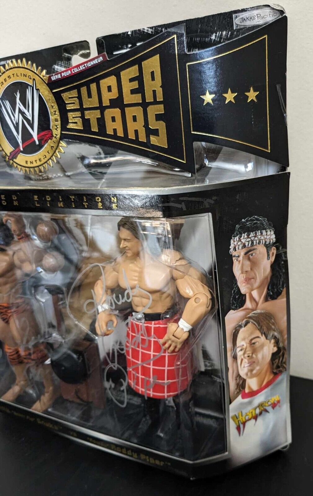 Roddy Piper & Jimmy Snuka Classic Superstars Figure Signed JSA RARE!