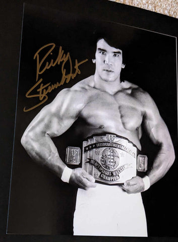 Ricky Steamboat Pose 4 Signed Photo COA