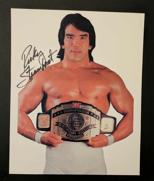 Ricky Steamboat Pose 1 Signed Photo COA