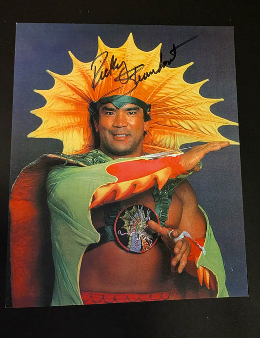 Ricky Steamboat Pose 7 Signed Photo COA