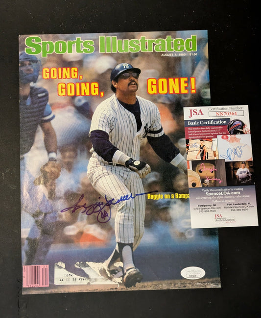 Reggie Jackson Signed 1980 Sports Illustrated (Original Cover Only) JSA COA
