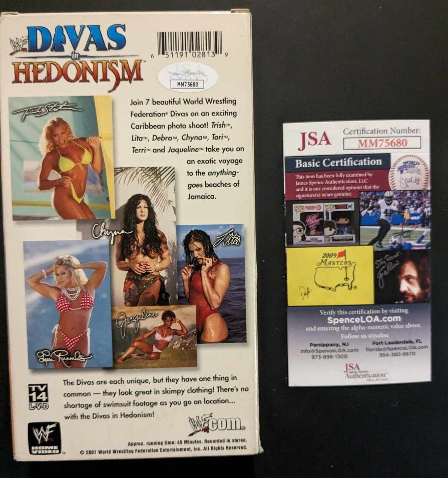 WWF Home Video Divas In Hedonism 2001 VHS Trish Stratus Signed JSA