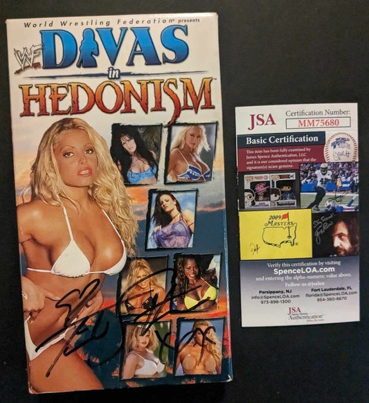 WWF Home Video Divas In Hedonism 2001 VHS Trish Stratus Signed JSA