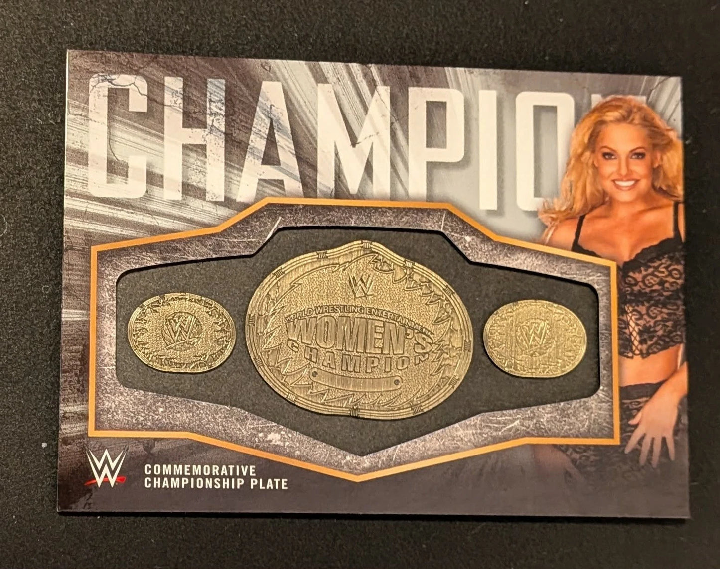 Trish Stratus 2018 Topps Commemorative Womens's Championship Plate Silver #/50 Tough To Find