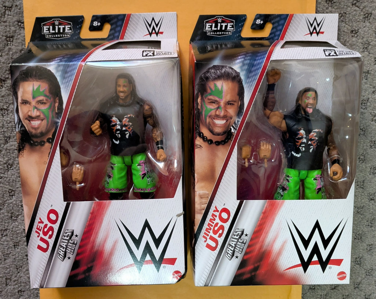 Holiday Special - Jey Uso & Jimmy Uso WWE Elite Greatest Hits 7 Mattel Action Figure Lot of 2