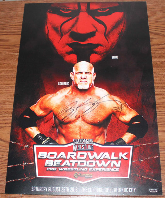 Bill Goldberg 9.5" x 14.5" Signed Photo COA (w/Toploader)