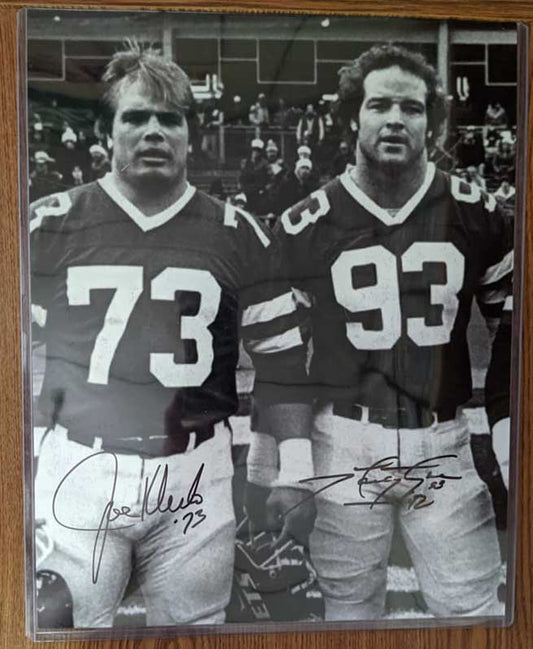 Joe Klecko & Marty Lyons Dual Signed 11x14 Photo New York Jets COA
