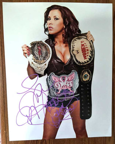 Mickie James Pose 2 Inscribed Signed 11x14 Photo COA