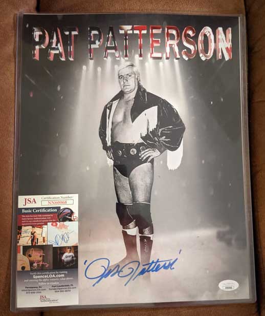 Pat Patterson 11x14 Signed Photo JSA COA (w/Toploader)