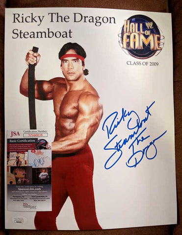Ricky Steamboat 11x14 Pose 3 Inscribed "The Dragon" Signed Photo JSA COA
