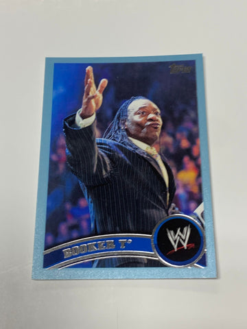 Booker T 2011 WWE Topps Blue Parallel Card #/2011