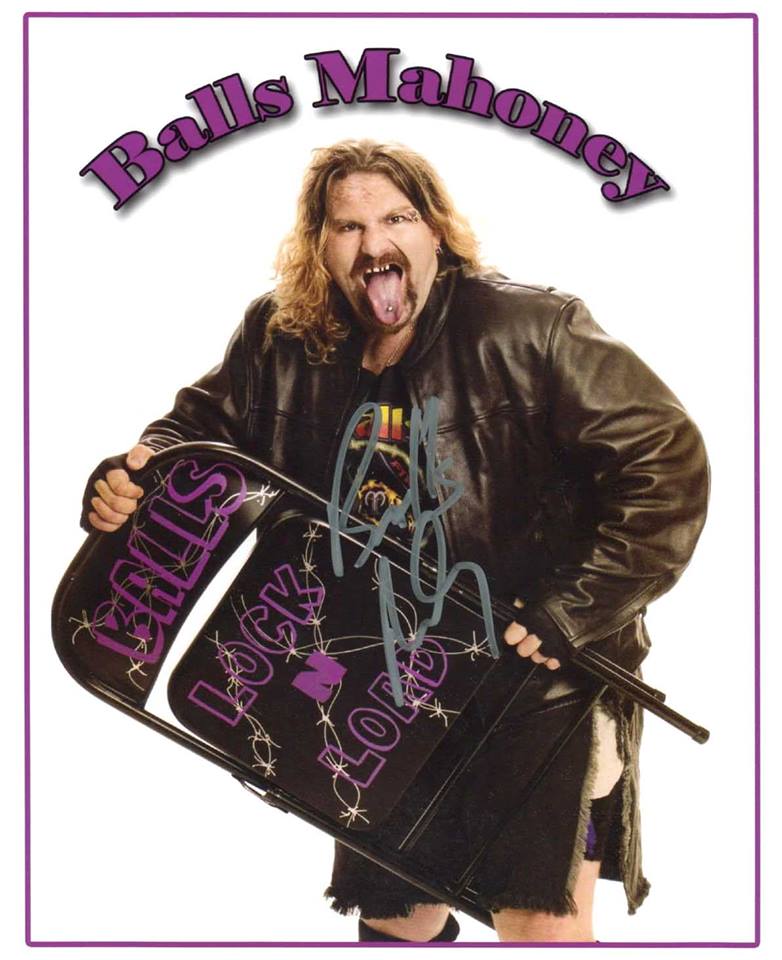 Balls Mahoney Pose 2 Signed Photo COA