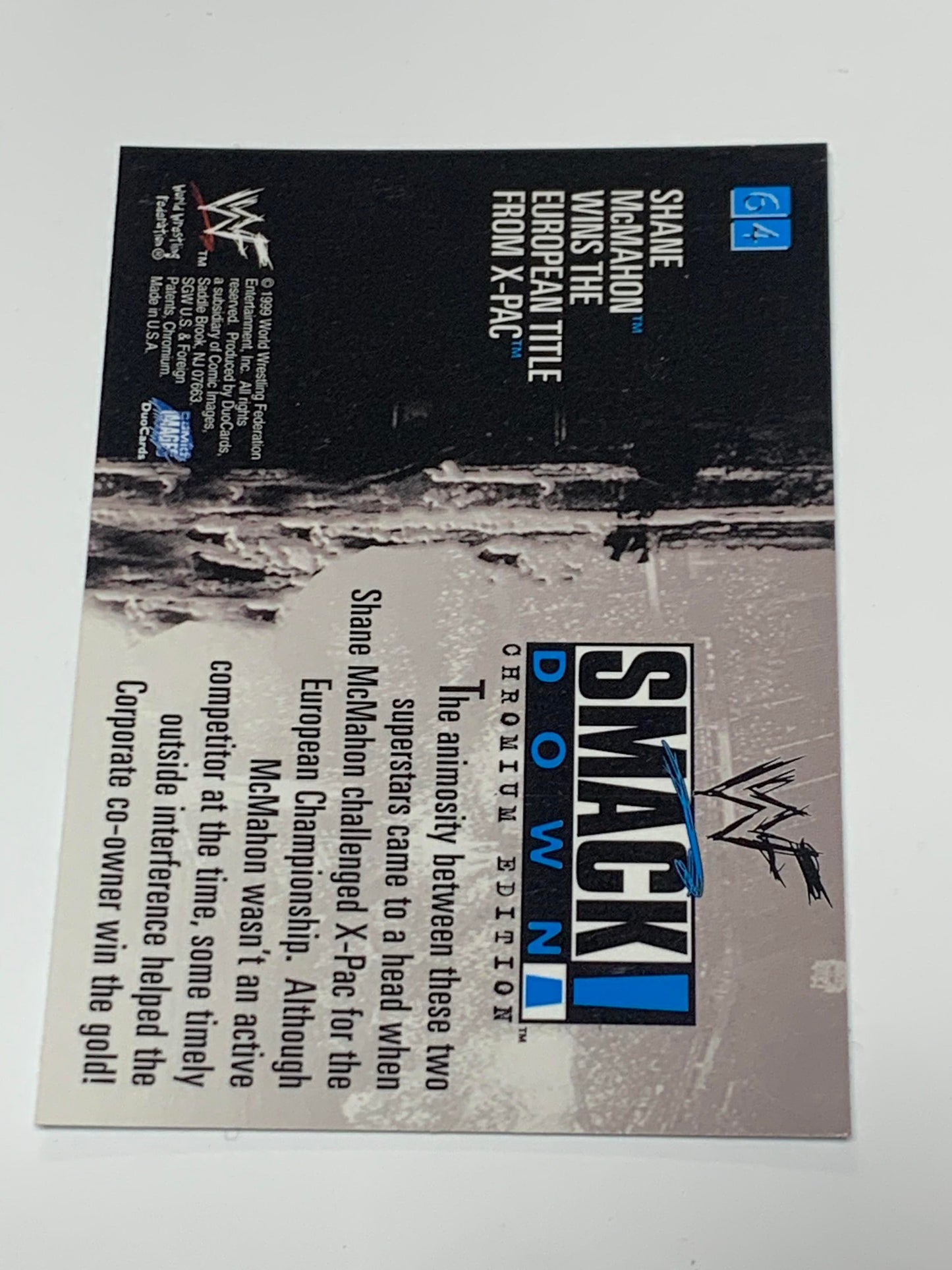 Shane McMahon 1999 WWE Chrome Smackdown Card #64