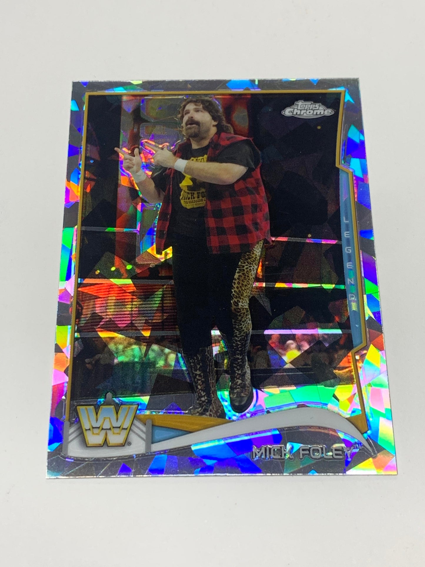 Mick Foley 2014 WWE Topps Chrome Atomic Refractor #106