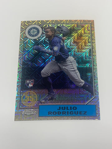 Julio Rodriguez RC, 35th Chrome Promo #T87C-30 - 2022 Topps Silver Pack