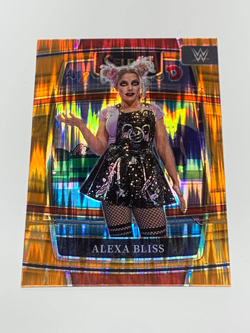 Alexa Bliss 2022 WWE Panini Select ORANGE PRIZM REFRACTOR Card #3