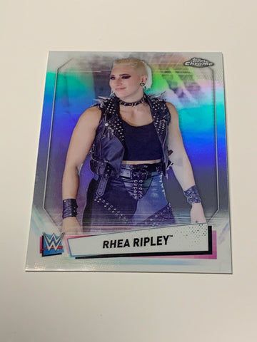 Rhea Ripley 2021 WWE Topps Chrome REFRACTOR Card #90